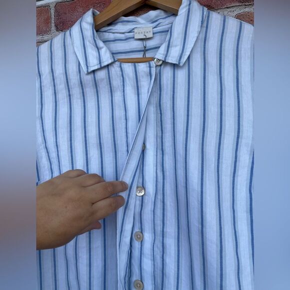 POETRY STRIPE BUTTON THROUGH SHIRT SIZE 8 - Picture 5 of 14
